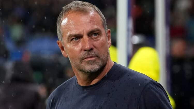 Hansi Flick, durante el Barcelona - Getafe.