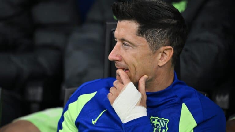 Robert Lewandowski, con el Barcelona.