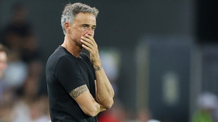 Luis Enrique, durante un partido del PSG.