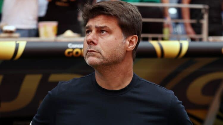 Pochettino, en un partido con Estados Unidos.