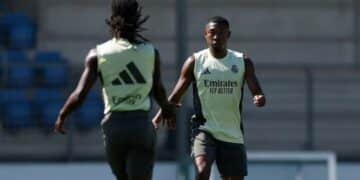 Camavinga Alaba real madrid entrenamiento