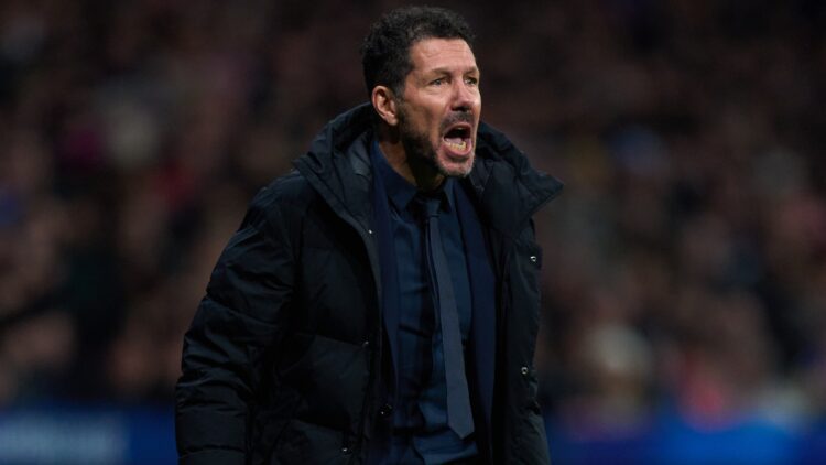 El Cholo Simeone, en un partido del Atlético.