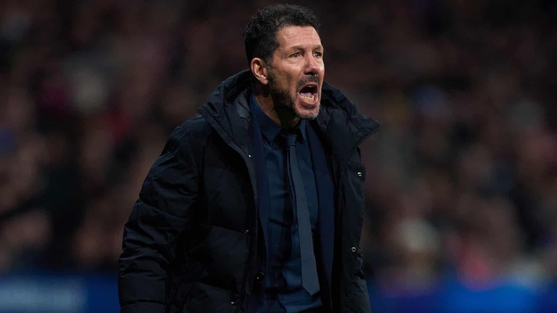 El Cholo Simeone, en un partido del Atlético.
