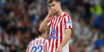 Sorloth, en un partido con el Atlético.