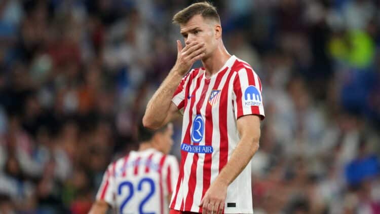 Sorloth, en un partido con el Atlético.