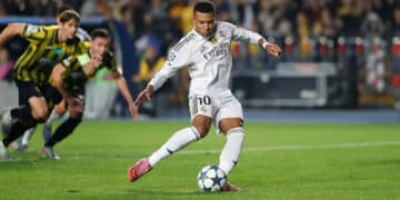 Kylian Mbappé penaltis Real Madrid Kairat Almaty