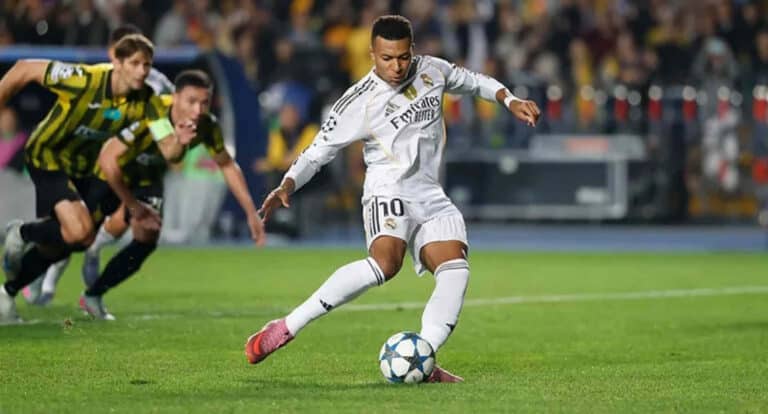 Kylian Mbappé penaltis Real Madrid Kairat Almaty