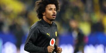 Karim Adeyemi, con el Borussia Dortmund.