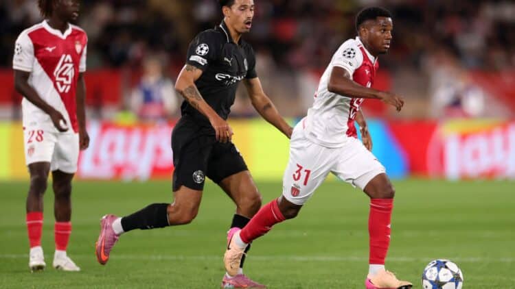 Ansu Fati, en un partido con el Mónaco.