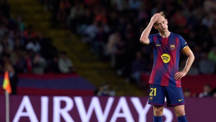 Frenkie de Jong, en un partido con el Barcelona.