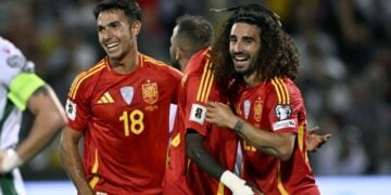 Alineación de España ante Georgia en la clasificación para el Mundial 2026