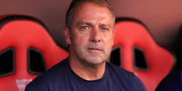 Hansi Flick, en el Sevilla - Barcelona.