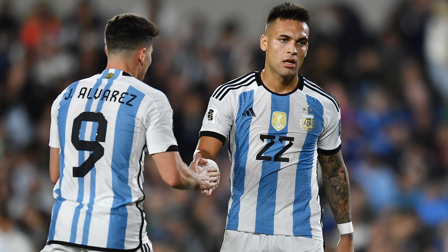 Julián Álvarez y Lautaro Martínez.