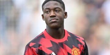 Mainoo, jugador del Manchester United.