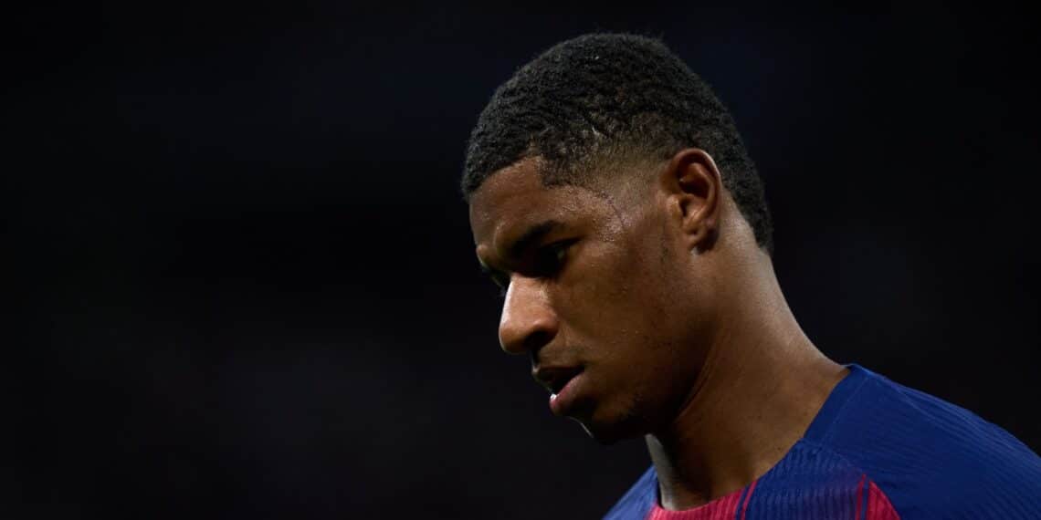 Marcus Rashford, con el Barcelona.