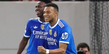 Mbappé Vinicius Olympiacos Real madrid