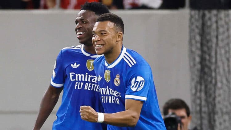 Mbappé Vinicius Olympiacos Real madrid