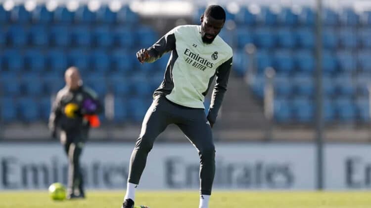 Rudiger entrenamiento Real Madrid Elche
