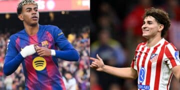 Lamine Yamal y Julián Álvarez.