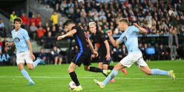 Imagen del Celta-Barcelona del curso pasado en Balaídos.