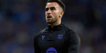 Eric García, durante un partido del Barcelona.