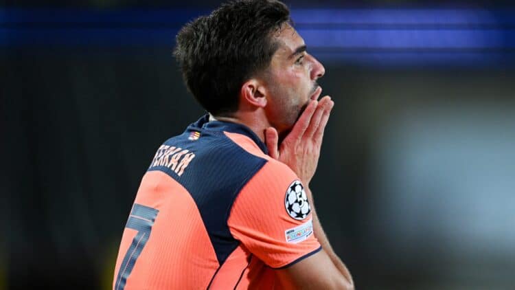 Ferran Torres, en el Brujas-Barcelona.