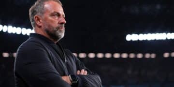 Hansi Flick, en el Celta - Barcelona.