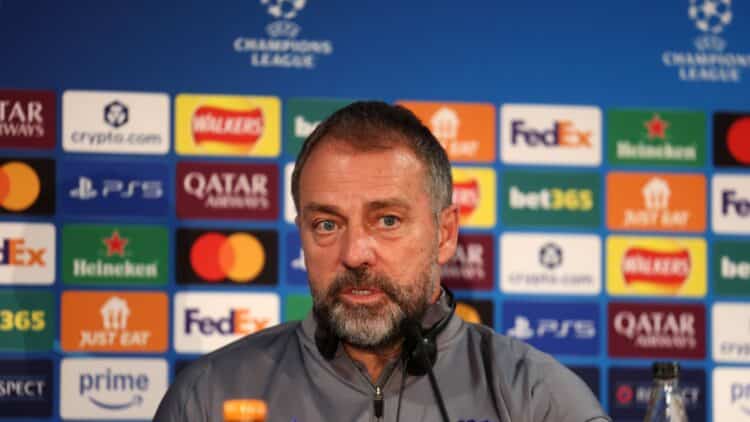 Hansi Flick, en la rueda de prensa.