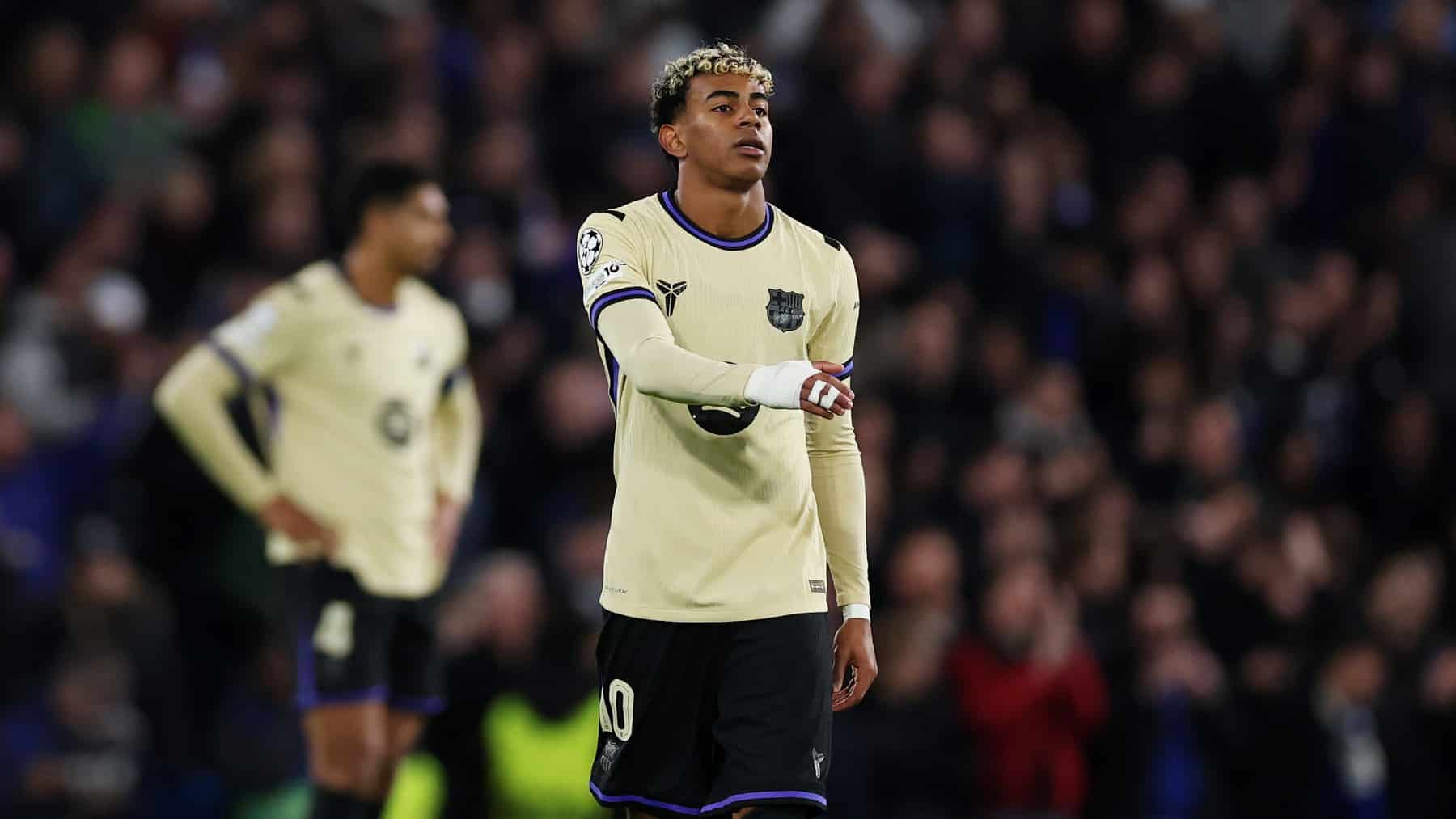 Lamine Yamal, durante el Chelsea - Barcelona.