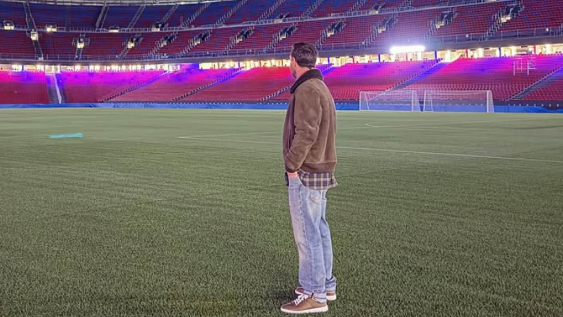 Leo Messi, en el Camp Nou.