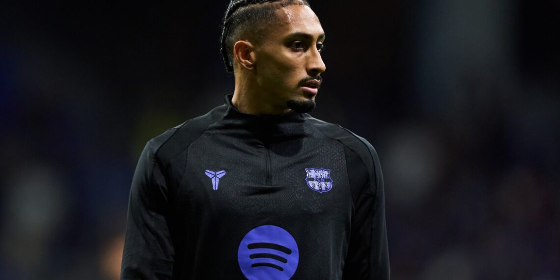 Raphinha, durante un partido del Barcelona.