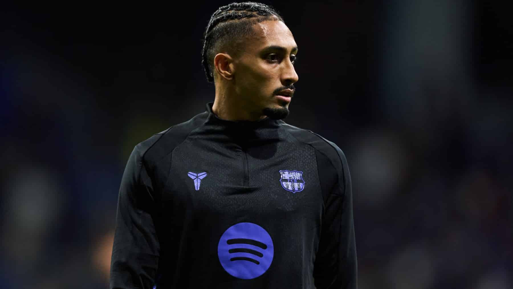 Raphinha, durante un partido del Barcelona.