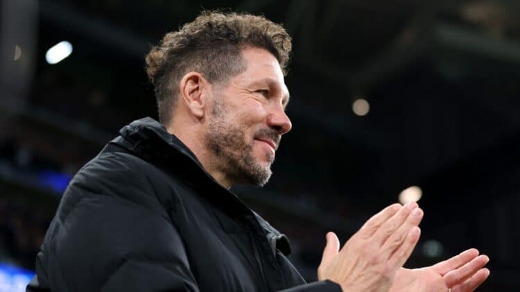 Simeone, en un partido del Atlético.