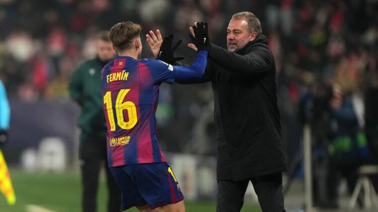 Fermín con Hansi flick