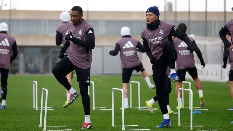 Real Madrid entrenamiento Levante Arbeloa Mbappé